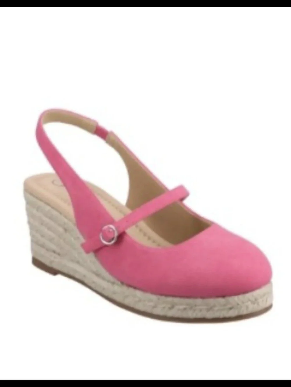 Women’s Pink Espadrille Wedge Slingback